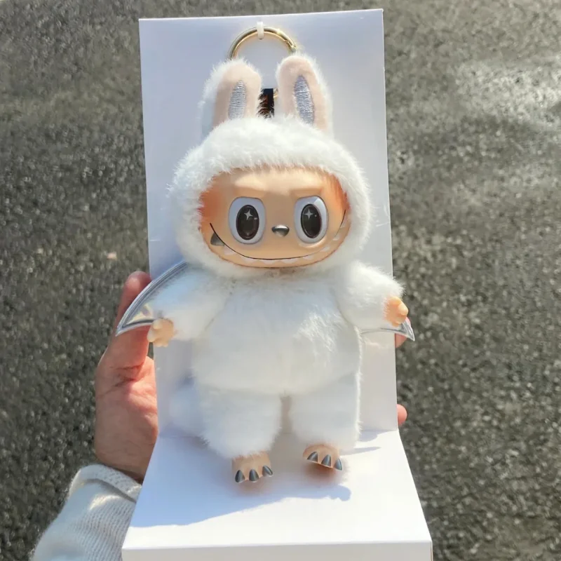 High Quality Zimomo Replica Cute Labubu Keyring Kawaii Backpack Decoration Labubu Keychain Kids Toys Surprise Gift Replica