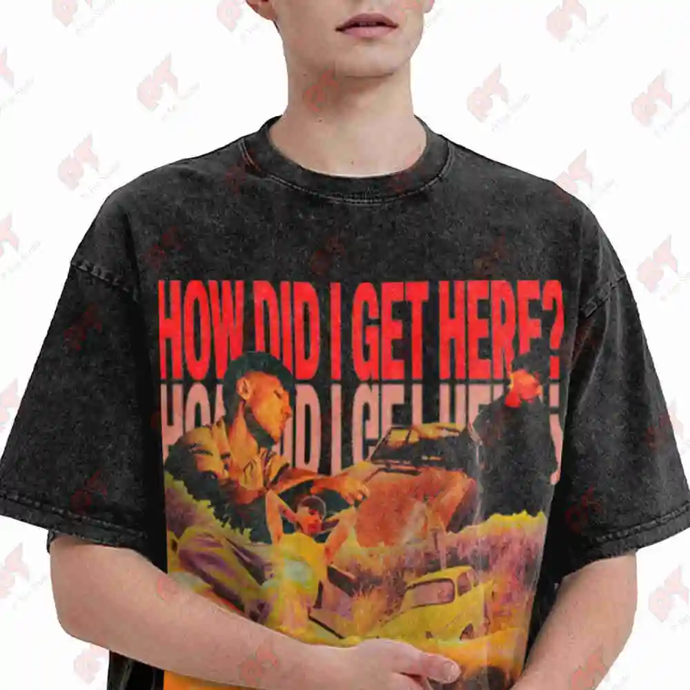 How Did I Get Here Apres Louis Lemonade Vintage Washed Tee Pure Cotton T-Shirt