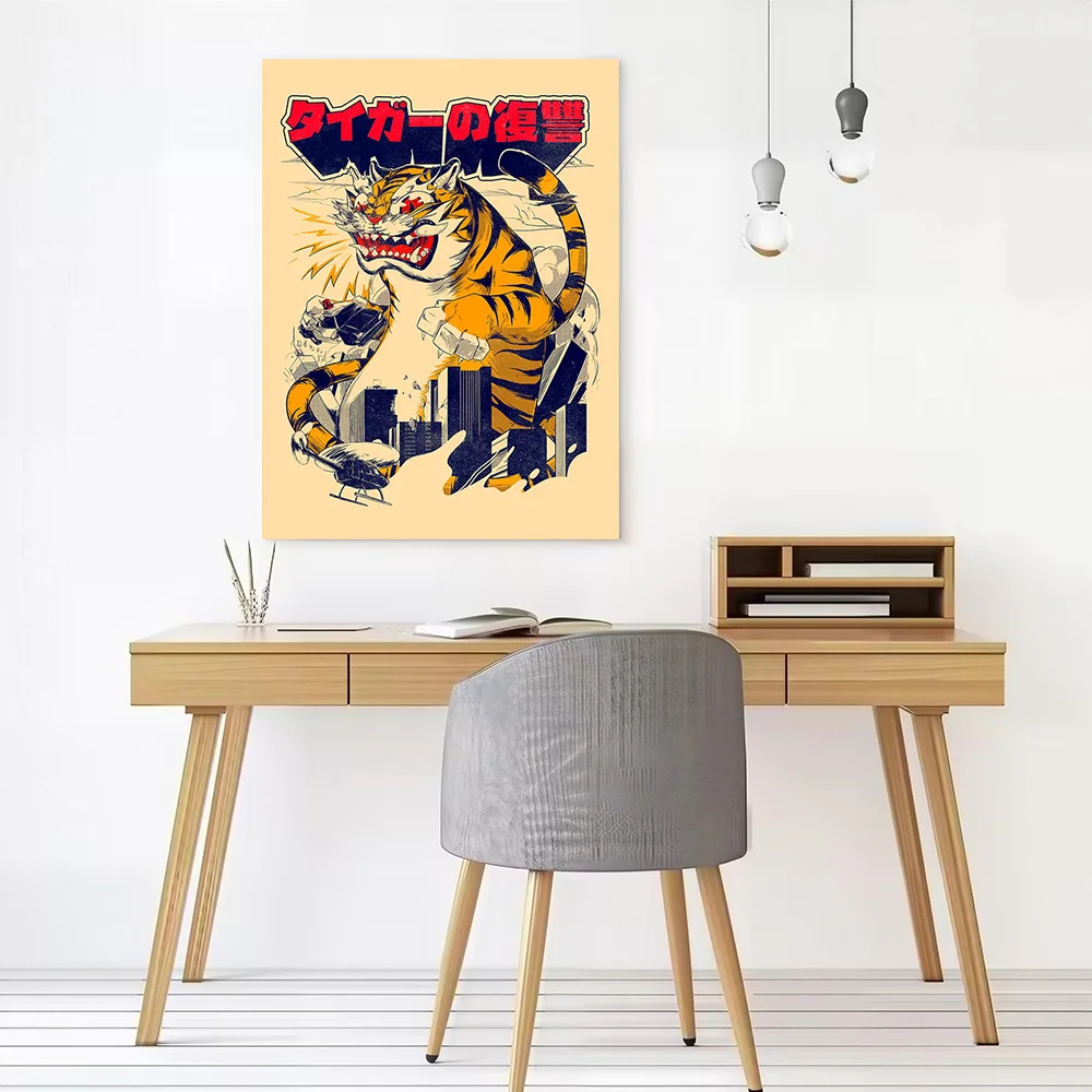 Revenge of the Tiger Canvas Poster Wall Art Customizable High Quality Printed Picture for Home and Decoration Room Ornaments