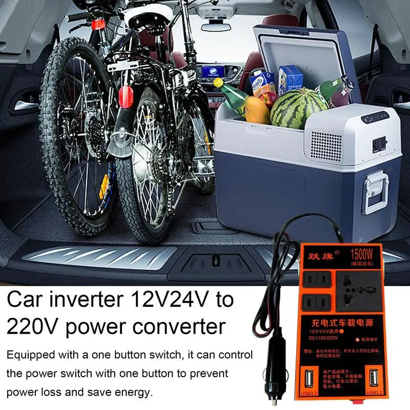 Power Inverter Car Charger Adapter USB 12V 24V DC To 220V AC Converter Car Power Inverter Car Accessories For Fast Charging