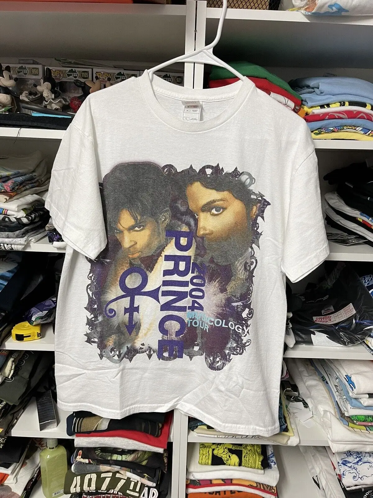 Prince Size L Anvil Vintage 2004 Tour T Shirt Musicology Y2K Men