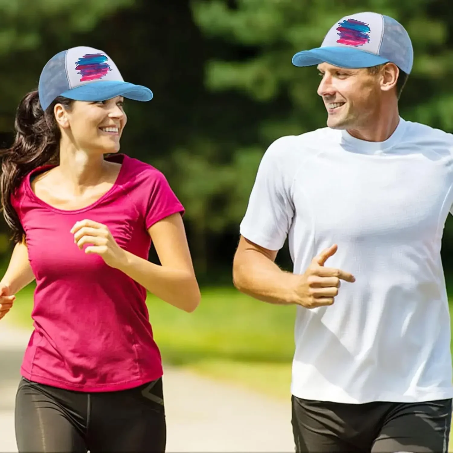 2pcs Sublimation Trucker Hats - Breathable Mesh Baseball Caps for Men & Women, DIY Designs