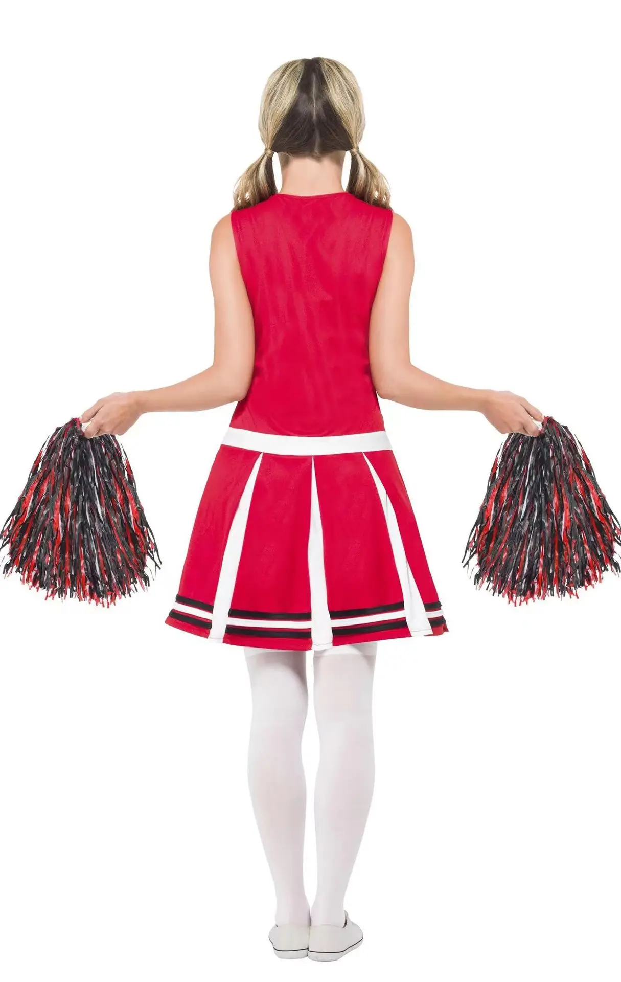 Women Performance Sexy Mini Dress Show Uniform Schoolgirl Print Sleeveless Cheerleader Costume