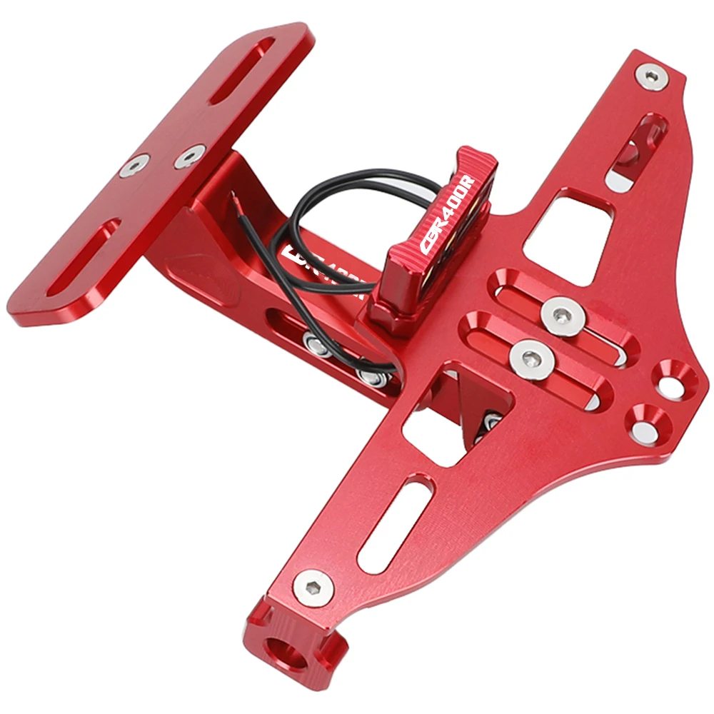 

For honda CBR400R CBR 400R CBR400 R all years 2024 Motorcycle Adjustable License Plate Bracket Holder LED Turn Signal Lights