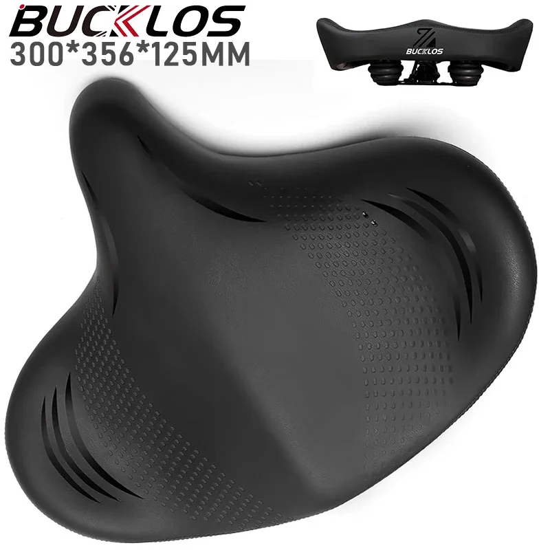 

Bucklos Bicycle Saddle 300 356mm Thickened Widened Shock Absorption Ergonomic Mountain Road Bike Indoor Outdoor Cycling Adult