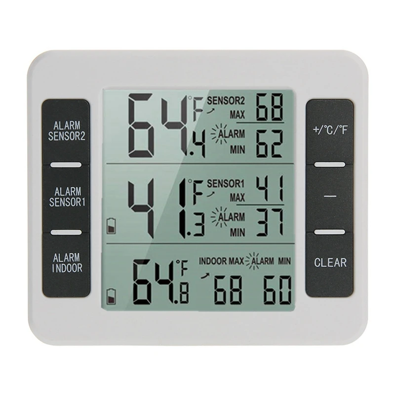 LCD Digital Thermometer Hygrometer Indoor Outdoor Temperature Humidity Meter Temperature And Humidity Sensor,A Easy Install