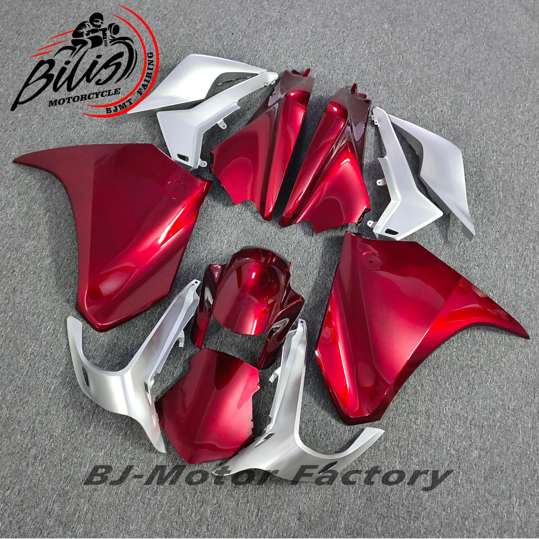 

Motorcycle Fairing Kit Fit Bodywork Set High Quality Abs Injection Candy Red Silver For HONDA VFR1200 2010 2011 2012 2013