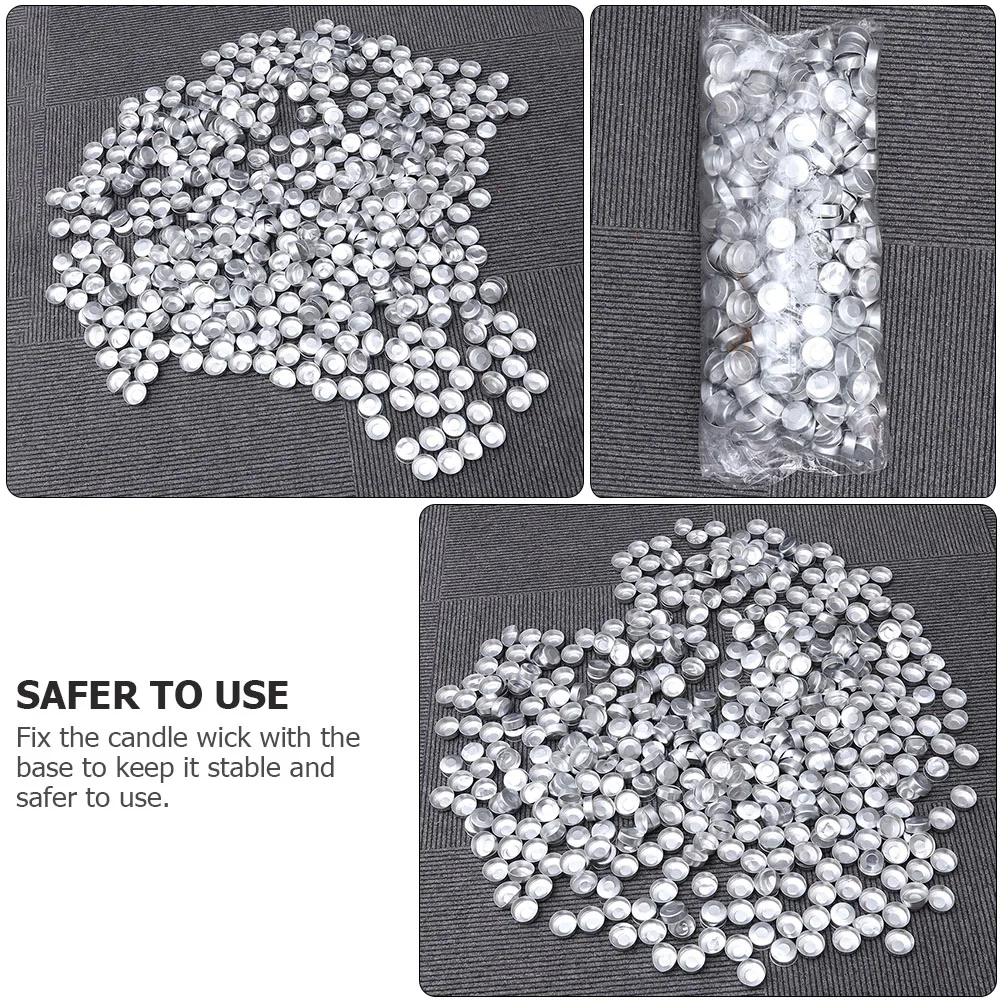 

300Pcs Heat Resistant Aluminum Tea Light Tins Stable Wick Fixing DIY Containers Aluminum Case Tea Light Tins