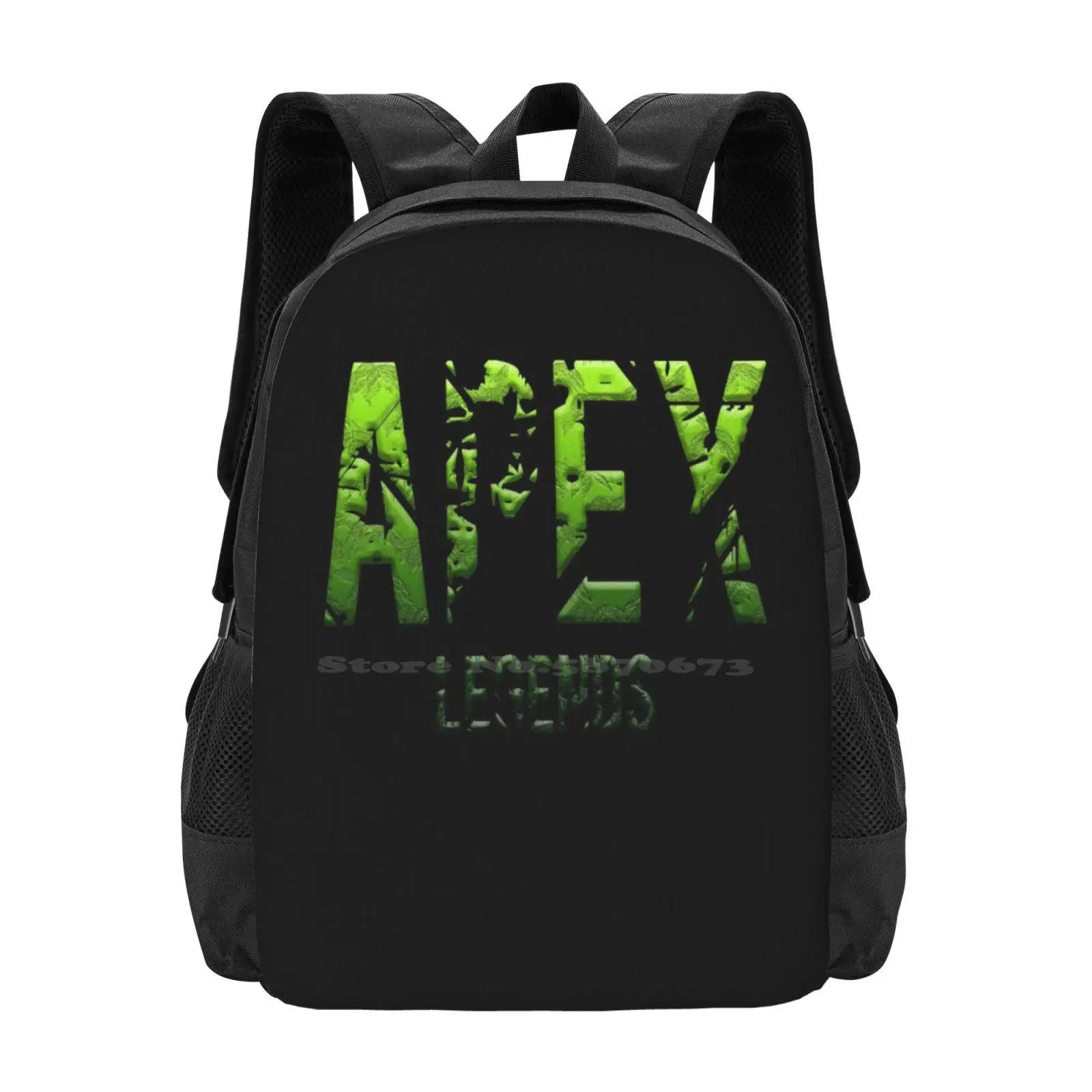 Apex Legends-Gradient ( Green ) Fashion Pattern Design Travel Laptop School Backpack Bag Apex Legends Gear Eighties Synthwave