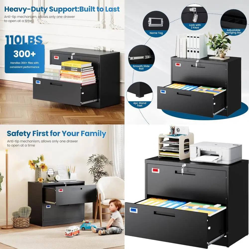 2 Drawer Lockable L…