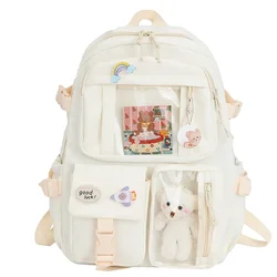 Canvas Schoolbags For Teenage Girls Boys Study Book Backpack Women Laptop Rucksack School Bags For Boys Travel Bagpack