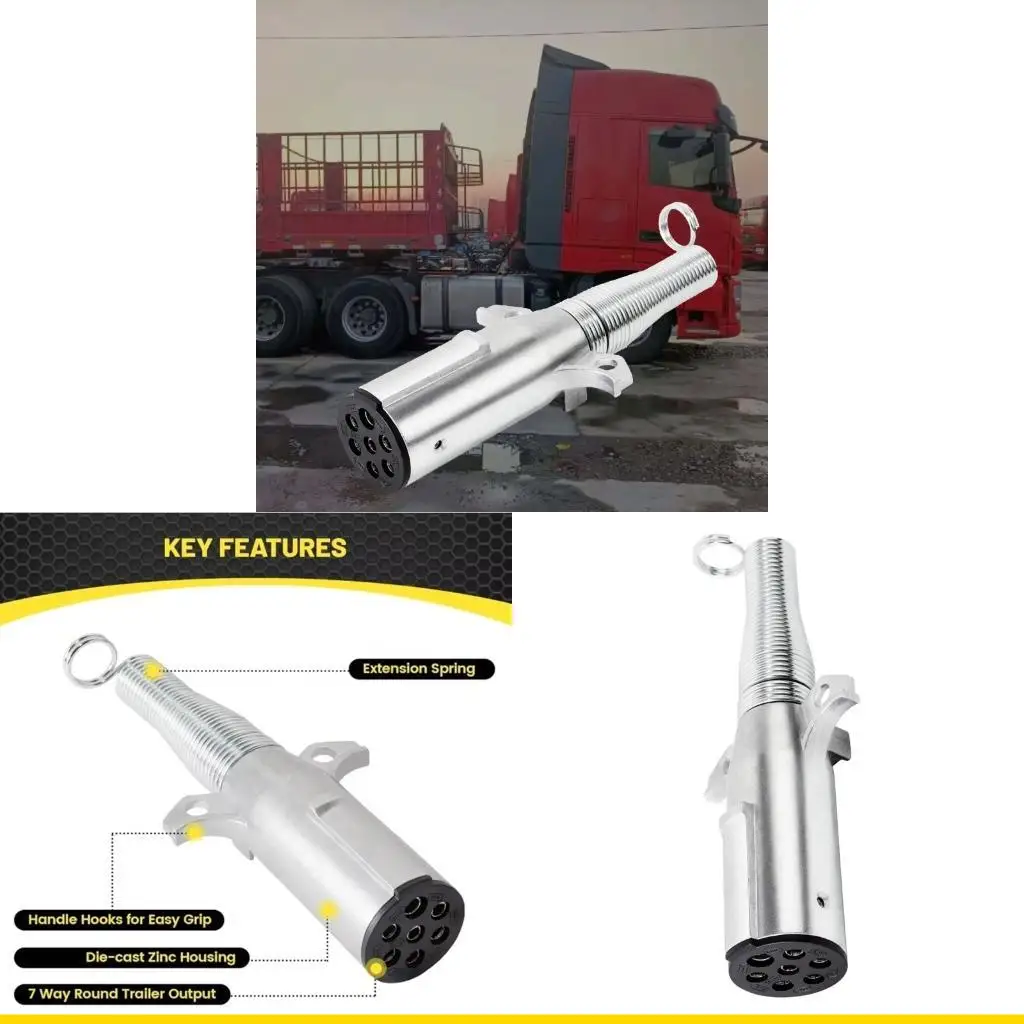 

SZCH Rapid Attach 7 Way 24V Metal Trailer Link Including Overload Long Distance Towing Adapter for Safe Hauling