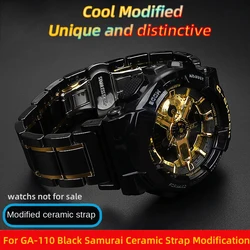 High quality ceramic GA110 adapter strap bracelet for Casio GA-110 Black Glod GA100 ga120 gd100-110 watch band men's cool Mod