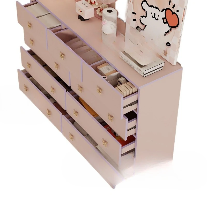 

Комод-шкаф «Крем Винд» с девятью ящиками для спальни и гостиной, многофункциональный, пристенный