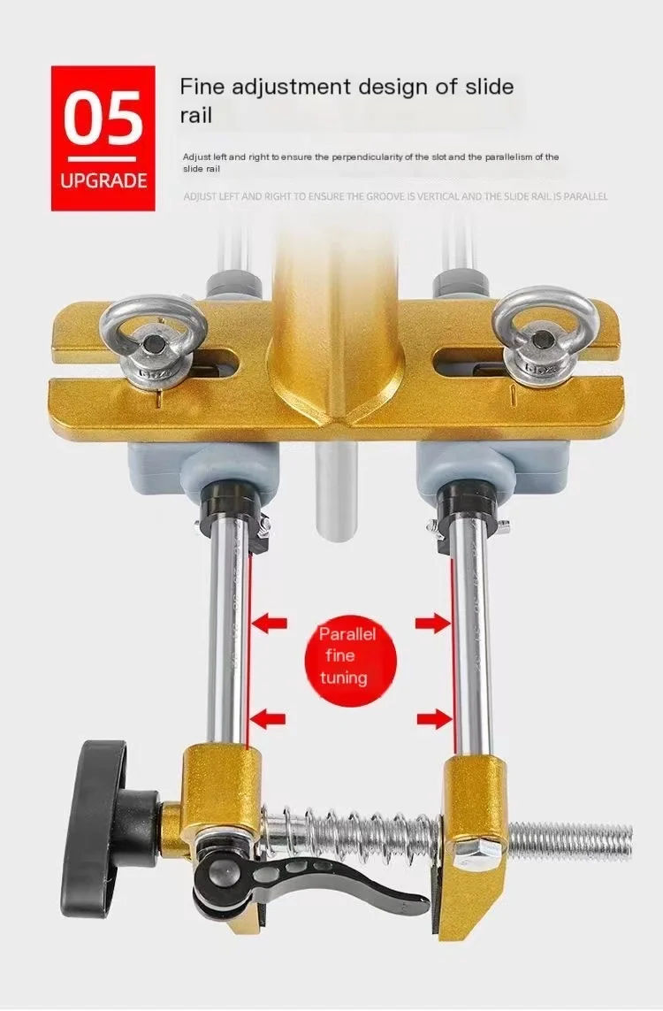 Abridor de agujeros de puerta de madera, máquina ranuradora, cerradura de puerta multifunción, instalación de carpintería, accesorio de perforación