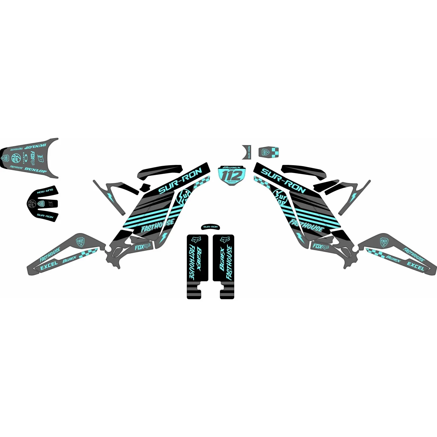 Motorcycle Body Fairing Sticker Decal Protective  eBike eMoto Full Graphic Kit For Surron Light Bee X  Design -67