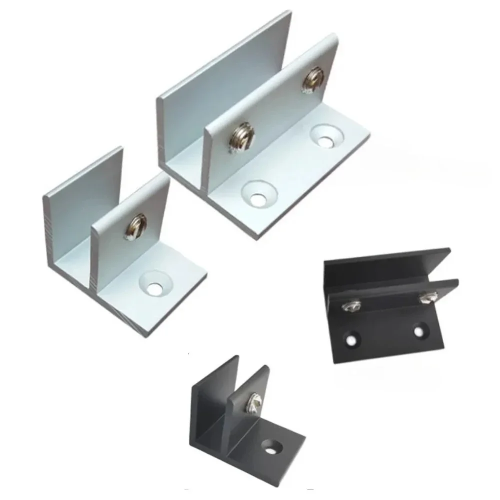8 Piezas de Soportes de Pared en Forma  F  Aluminio para Espejos Acrílicos y Estantes  Vidrio