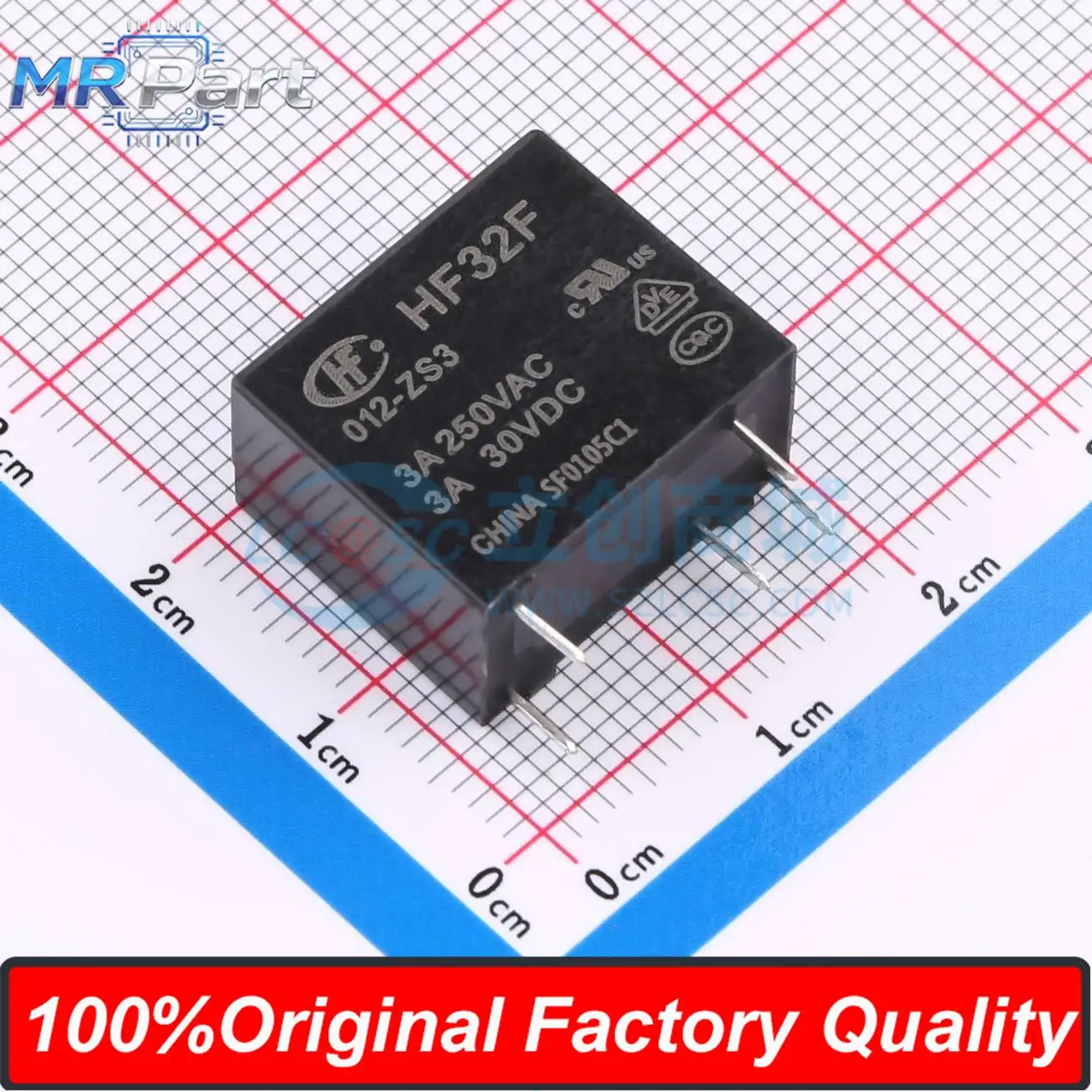 5 Pieces HF32F/012-ZS3 Power Relay 12V 3A 250VAC Set Conversion 1C (SPDT) 5 Pins