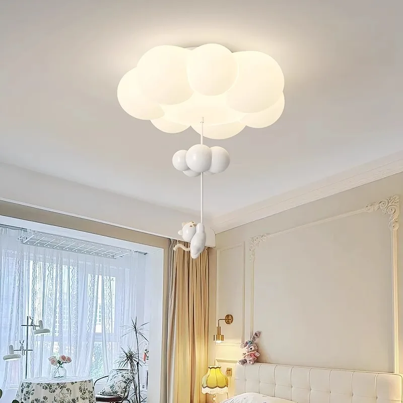 Creative Bedroom Ceiling Light with Cloud Star Moon Pendant Lamps Modern Indoor Kids Ceiling Lamps Boy Girl Baby Room Decor LED