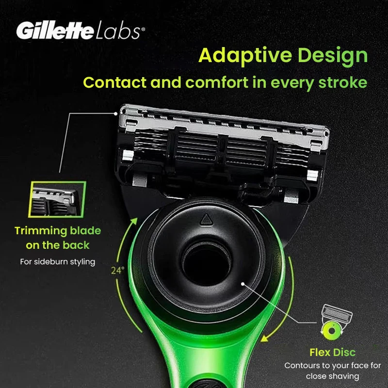 Gillette Labs Razor Gillette Labs Skin-Exfoliating Razor Razer Joint Collection Razor 360 FlexDisc 5 Progressive Blades