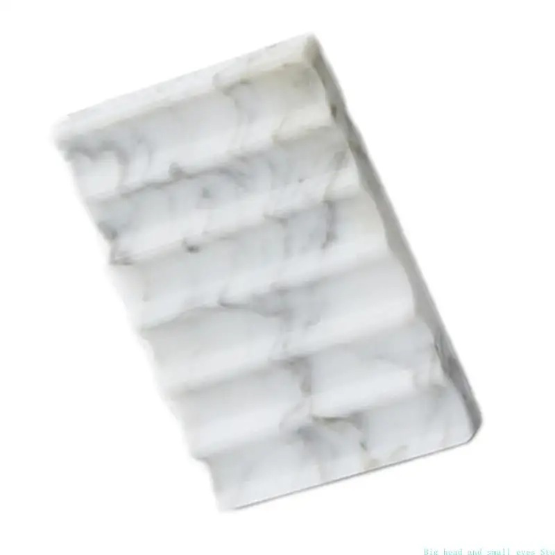 

581C Marble Soap Stand with Drainage System Bathroom Countertops Storage Solution