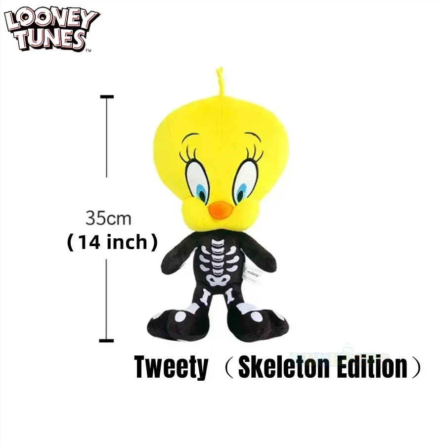 Presente de Halloween Esqueleto Tweety Pelúcia Looney Tunes Daffy Boneca de Pelúcia Brinquedo Plushie Conjunto de Presente para Crianças