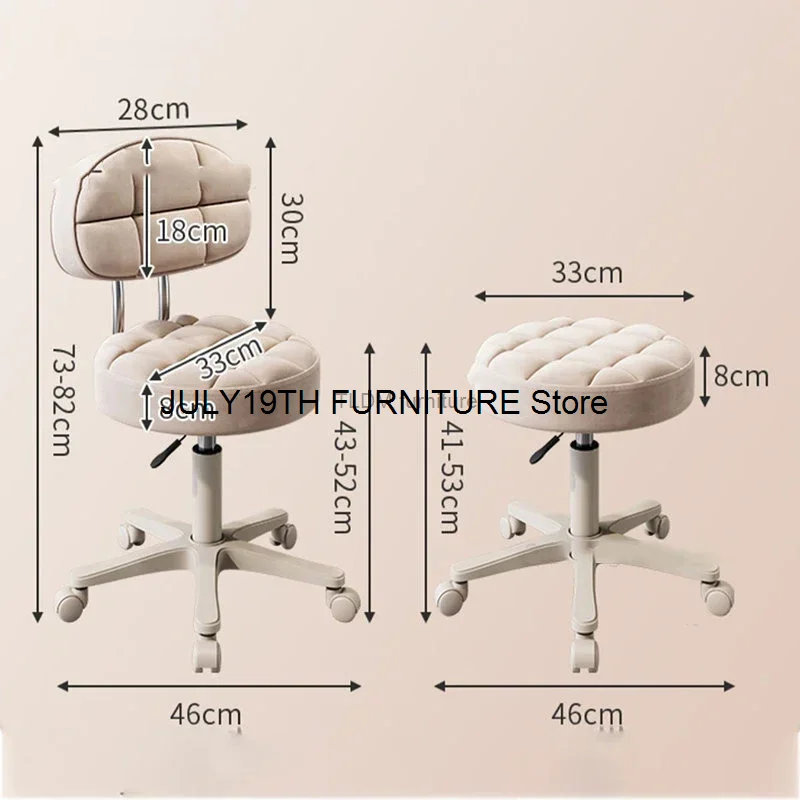 Chaises de Salon de miles Simples, Tabouret Rond, Meubles Modernes, pour Salon de Coiffure à Comcussion Spéciale, Chaise de Maquillage à Domicile