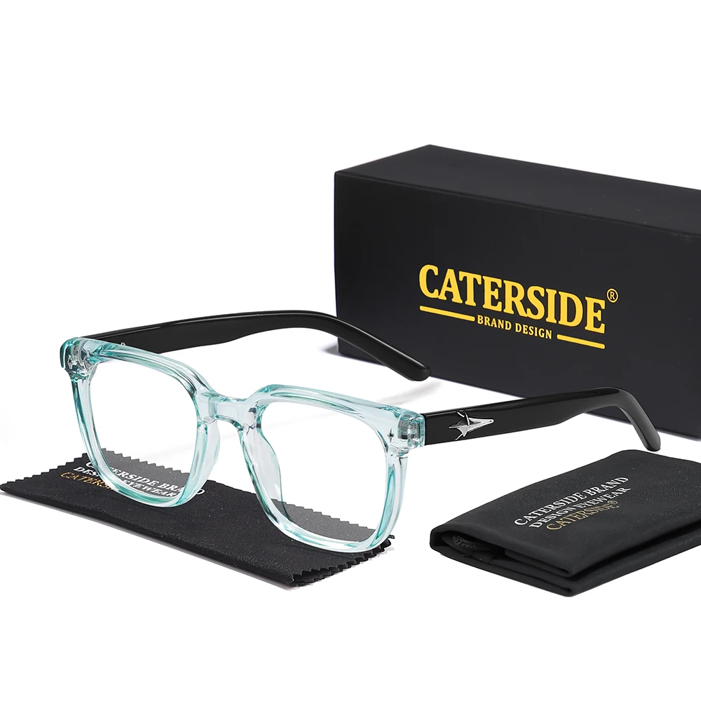 

CATERSIDE New Anti Blue Light Glasses High Quality Lightweight Square Frame Computer Reading Eyeglasses for Men Women