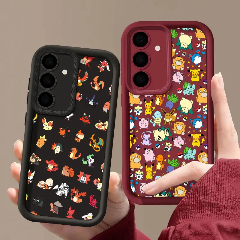Cute Cartoon P-Pokemons S26 Ultra Case For Samsung Galaxy S26 S25 S24 S22 S23 Ultra S21 Plus S20 S25 FE Camera Protection Cover - view 3