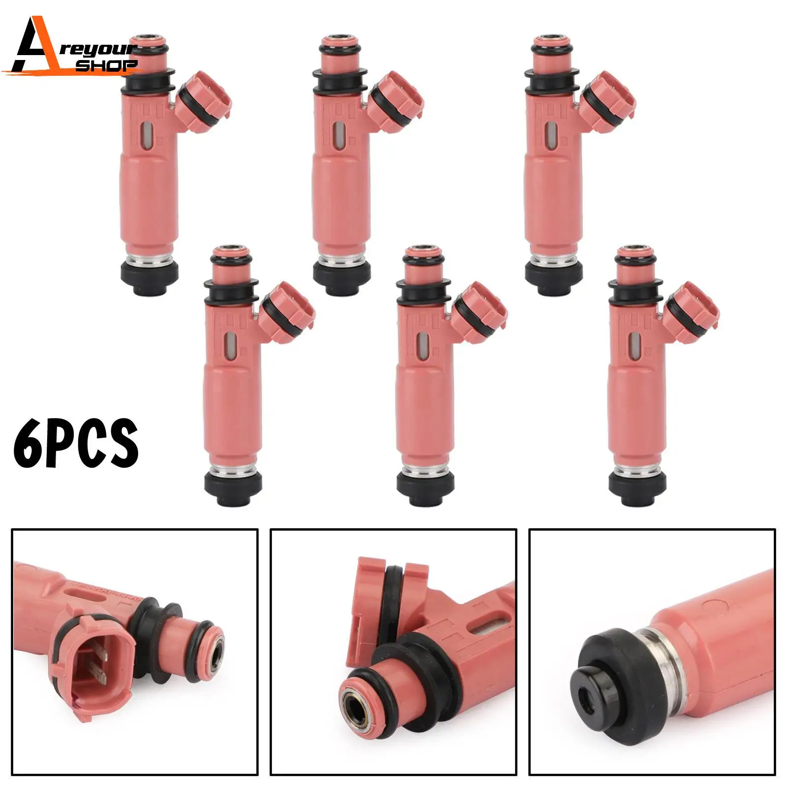 Areyourshop Fit For Mitsubishi Pajero Sport 6G72 3.0 V6 6Pcs Fuel Injectors 195500-4140 Car Accessories Parts