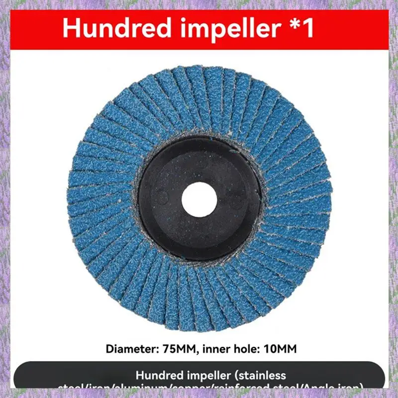 A63K-Professional 6 قطع 75 مم أقراص القطع وعجلات طحن مسطحة لطاحونة زاوية تتحمل 10 مم، مجموعة أدوات تشغيل المعادن