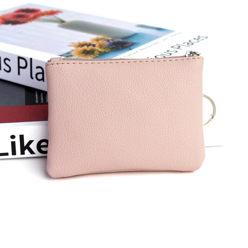 1 Stück, verschiedene Modelle, Damen-Geldbörse aus Leder, mit 3 Reißverschlüssen, Münztasche, Geldbörse, Schlüsselanhänger, Karten- und Bargeldhalter, Geldbörse für Kleingeld. – Detail 6