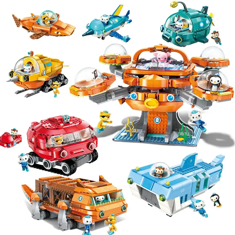 TV Cartoon Octonuts Genuine Authorized Building Blocks Model Octopus Castle Kids Toy Gift Set Christmas Gifts - view 3