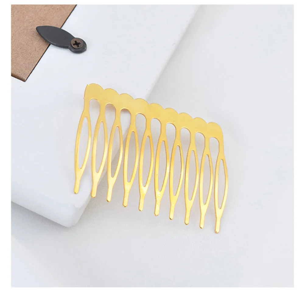 

30Pcs Women Headdress Hair Comb Elegant Inserted Metal Teeth Golden for Prom Wedding Party Dancing Daily Charm