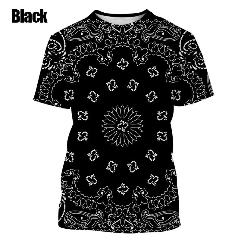 New Harajuku 3D Print Persia And India Paisley Pattern T Shirt For Men Hinduism Spiritual Totem Graphic Tee Shirts T-shirts Tees