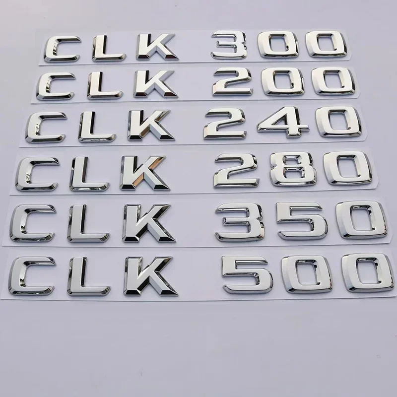 

Car Trunk Letters Logo Emblem Badge Decals Sticker For Mercedes Benz CLK Class CLK55 CLK63 CLK200 CLK230 CLK240 CLK280 CLK320