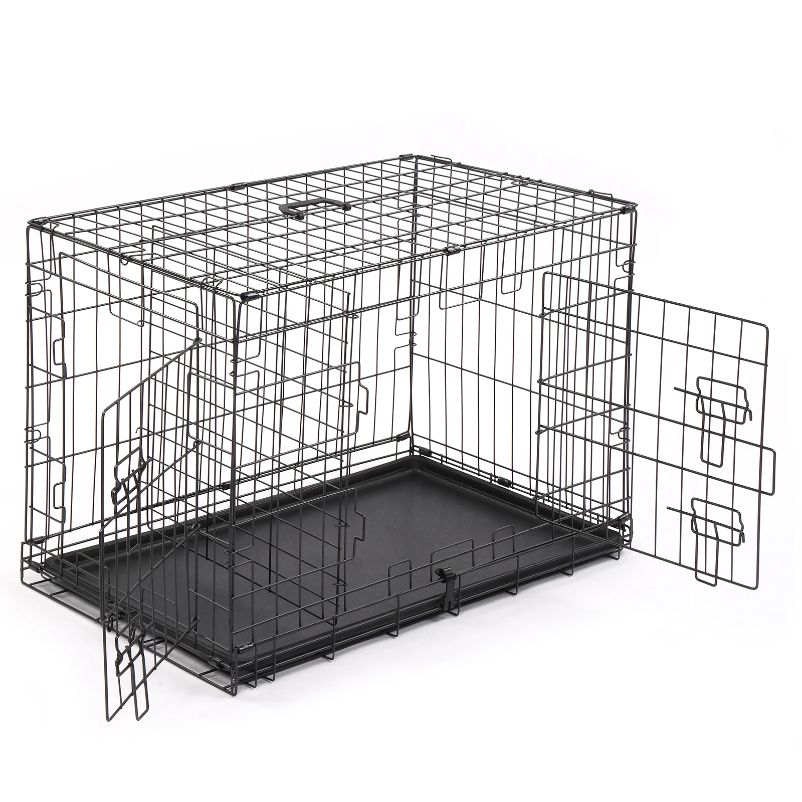 Fio dobrável Pet Kennel, Gato e Cão Crate, Animal Playpen, Metal, 30"