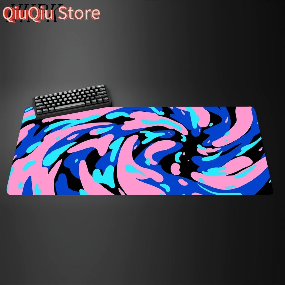 

Большой коврик для мыши с эффектом вихря, коврик для стола с имитацией жидкости, нескользящий, водонепроницаемый, профессиональный игровой коврик для компьютера с закрытыми краями, резиновый коврик для клавиатуры