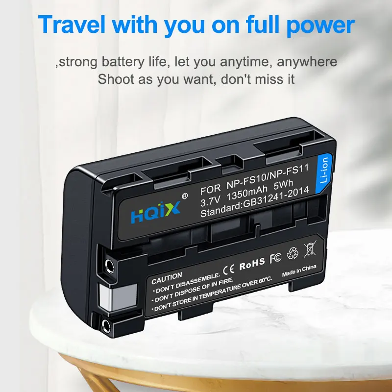 HQIX for Sony DSC-P1 P20 P30 P50 FS55 F505 TRV1VE DCR-PC1 PC2 PC3 PC4 PC5 Camera NP-FS11 FS10 Battery Charger