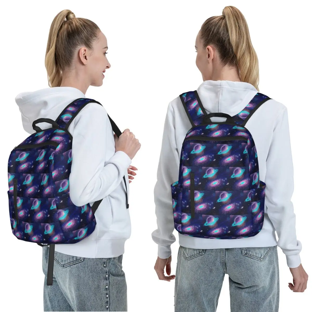 Cloak Galaxy Universe Planets Backpack Daypack Large Capacity Boys Girls BookBag School Bag Shoulder Bags for Men Women