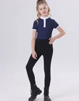 Summer children's equestrian pants high elasticity knitted children's horse riding pants full silicone 5