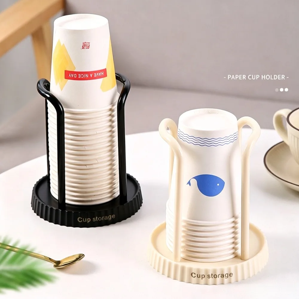 Paper Cup Holder Disposable Cup Storage Rack Multifunctional Cup Dispenser Kitchen Organizer Tea Cup Stand for Home Cafe Office