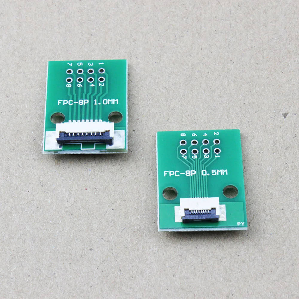 8 Pin 0.5mm /1.0mm rozstaw dwustronny FPC/FFC złącze PCB Adapter gniazda pokładzie, 8 P dwustronny kabel płaski gniazdo WP-002