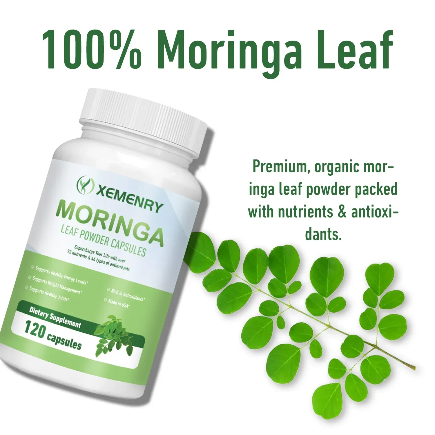 Moringa - Boosts Metabolism and Digestion, Supports Cardiovascular Health, Antioxidant