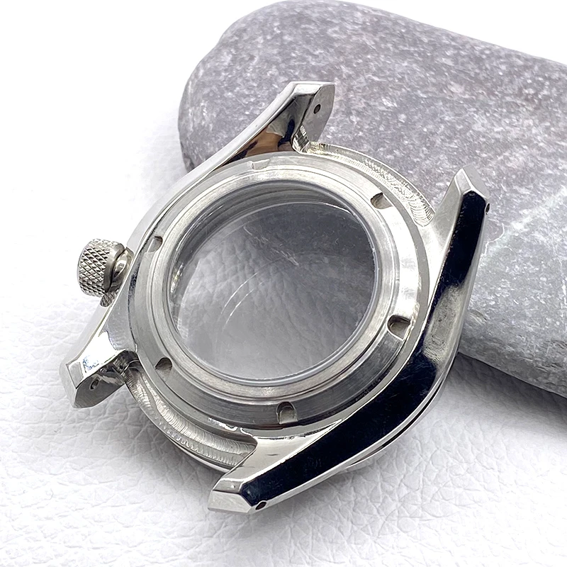 NH35 Case SPB185 Watch Case with SKX Bezel Insert Transparent Back Cover Fit NH34 NH35 NH36 Automatic Movement Watch Mod Parts