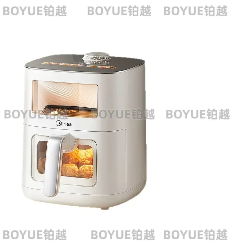 6.5L Large Capacity Air Fryer with Visible Window Ceramic Coating Nonstick Oil Free Healthy Cooking Kitchen Appliance for