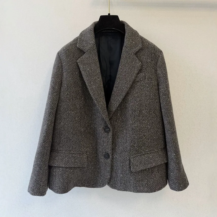 Women's 2026 Autumn Winter New Wool Suit Jacket