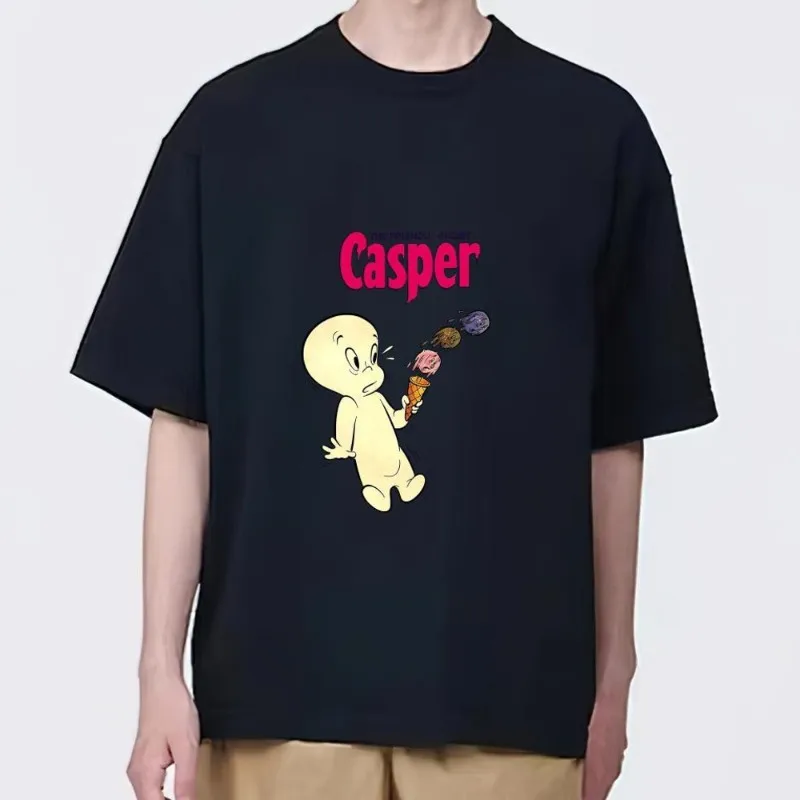 Casper der freundliche Geist T-Shirt Frauen Paar Kombination Kleidung Kurzarm Kragen Mode Mann Baumwolle