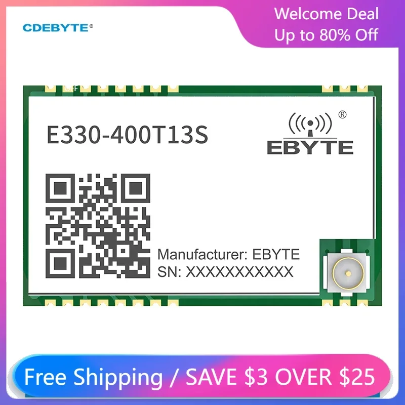 

E330-400T13S IoT 433MHz 470MHz UART 2.5km 13dBm IPEX Stamp Hole Four Working Modes Wireless Serial Port Module LDC Long Range