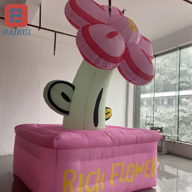 

Giant inflatable creative potted flower botanical garden exhibition jungle city mall atmosphere props can be customized size